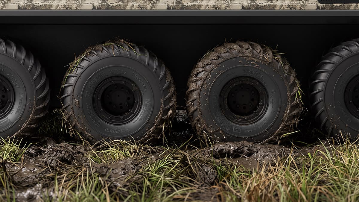 ARGO XT117 25” TIRES ON BEADLOCK WHEELS