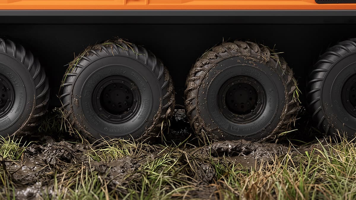 ARGO XT117 25” TIRES ON BEADLOCK WHEELS