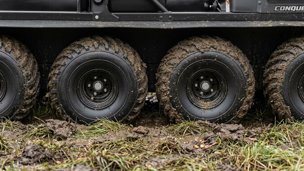 ARGO XT119 25” MUD TIRES ON BEADLOCK WHEELS
