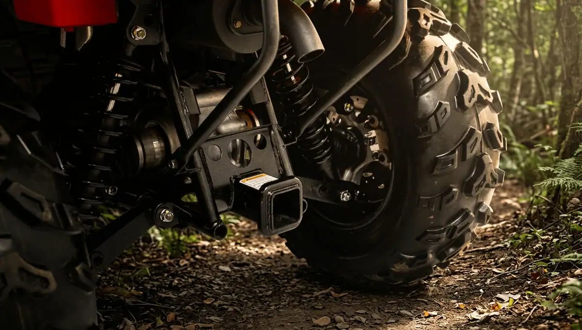 Rear 2-inch Receiver Hitch on an Alterra 450 ATV