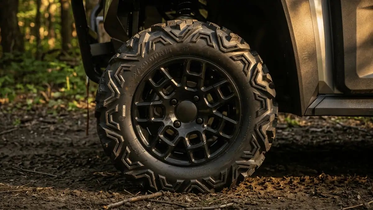 14-INCH ALUMINUM WHEELS AND 26-INCH TIRES