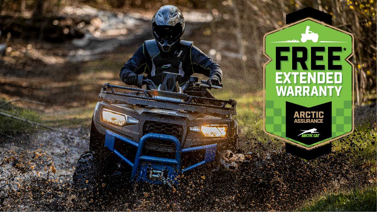 Enjoy worry-free riding on a new Model Year 2022 or 2023 Alterra 600 ATV with a free* 12-month extended warranty, on top of our standard 12-month factory warranty now through September 19, 2023.