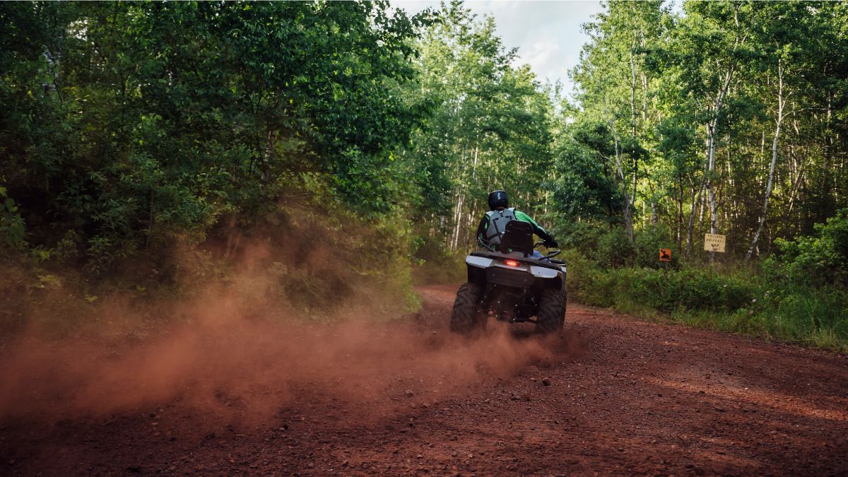 ATV in the woods
